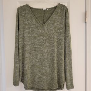 GAP Green and Gray Maternity Top